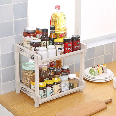 

ShuangQing bathroom shelf bathroom shelf Japanese desktop storage rack small 2 layer 7016