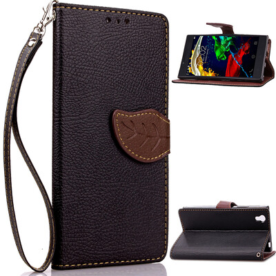 

Black Design PU Leather Flip Cover Wallet Card Holder Case for Lenovo P70