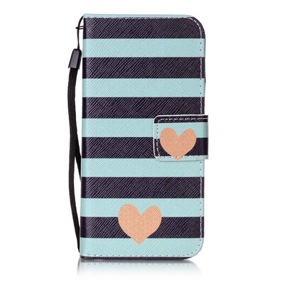 

Blue Stripes Дизайн PU кожа флип Обложка Кошелек для карты памяти чехол для Apple iPhone 6S
