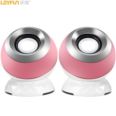 

Le LOYFUN LF-835 Mini Speaker Phone Subwoofer Desktop Notebook Sound Pink