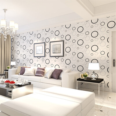

FOOJO Fu self-adhesive wallpaper waterproof wallpaper living room bedroom furniture refurbished TV background wall stickers 045 10 m gray circles
