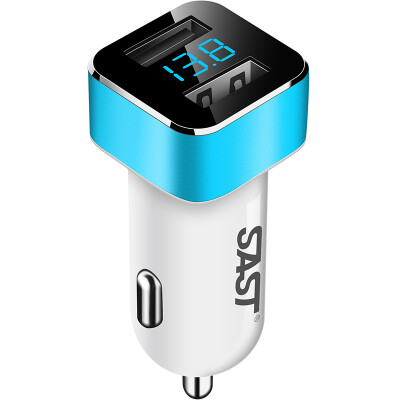 

SAST T17 2-in-1 31A USB Charger&LED Voltage Display Blue