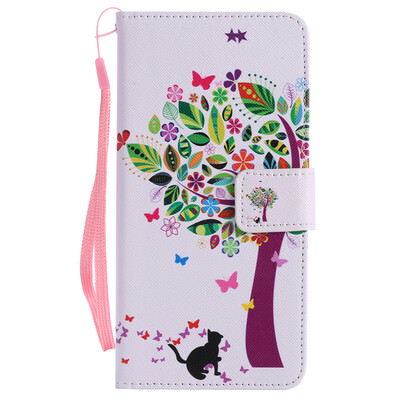 

Tree&Cat Design PU Leather Flip Cover Wallet Card Holder Case for SAMSUNG J7Prime