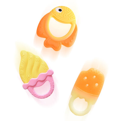 

Xinbei baby teether three loaded molar stick baby silicone bite music toy 9021