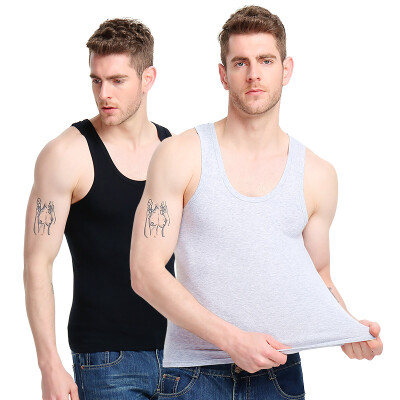 

[Jingdong supermarket] Bosideng men's vest 2 loaded men's sports cotton vest stretch self-cultivation sleeveless men's underwear black + white-xXL