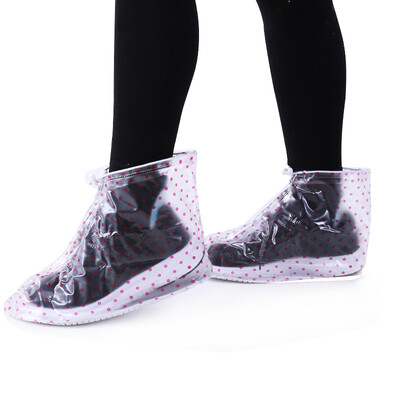 

Tattoo (TUYUE) outdoor rain boots shoes men and women thickening rain boots rain waterproof shoes sets of anti-skid boots sets of white red dot