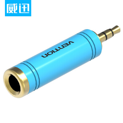 

VENTION VAB-S04-L 3.5 turn 6.5 audio adapter headphone microphone speaker cable 3.5mm turn 6.5mm female ice blue