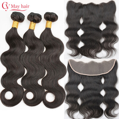 

8a Malaysian Virgin Hair With Frontal Closure 3 Bundles Malaysian Body Wave With Frontal Closure Human Hair Body Wave With Frontal