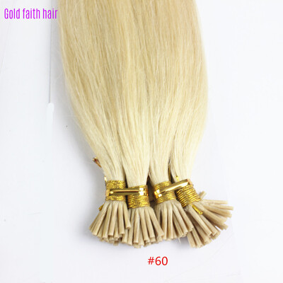 

Iwona 100 Brazilian Virgin Remy Hair Straight Stick I Tip 1gs 100g Platinum Blonde Human Hair