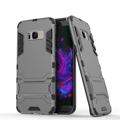 

Серый Slim Robot Armor Kickstand Ударопрочный жесткий корпус из прочной резины для SAMSUNG GALAXY S8 Plus