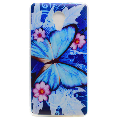 

Blue butterfly Pattern Soft Thin TPU Rubber Silicone Gel Case Cover for Wiko Robby