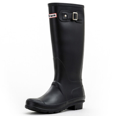 

PaulFrank mouth monkey rain boots high tube fashion solid color rain boots waterproof shoes cover shoes PF1015 black 39 yards