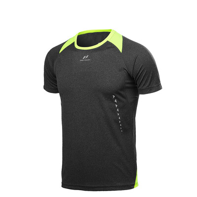 

PRO TOUCH Men's Running Sport Quick Dry T-Shirt Colored Shoulder Short Sleeve 246018 900-050 Black / Orange L