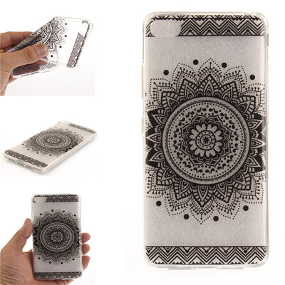 

Black mandala Pattern Soft Thin TPU Rubber Silicone Gel Case Cover for Lenovo S90