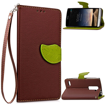 

Brown Design PU Leather Flip Cover Wallet Card Holder Case for LG Ray