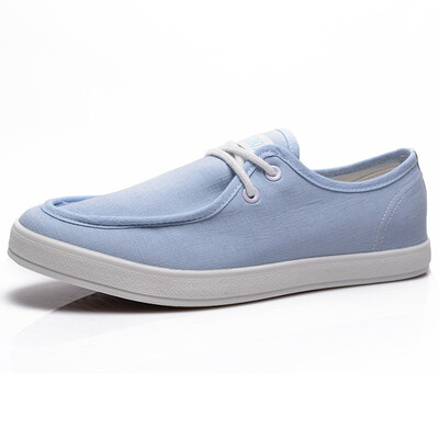 

Yidi (YIDI) men's shoes fashion light set foot shoes casual shoes low to help breathable comfortable pedal men's canvas shoes D8007 blue 40