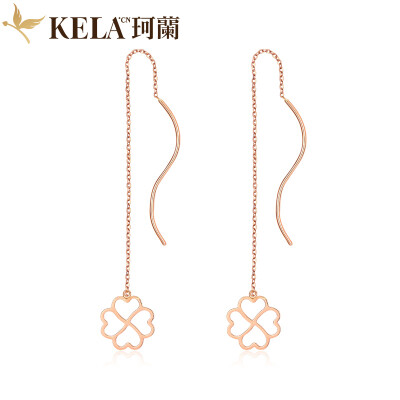 

Kelan 18K Gold Rose Earrings Stud Earrings Women Fashion Earrings Clover KLEW032711