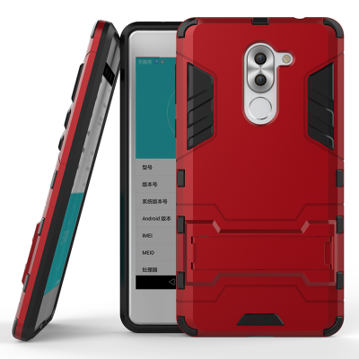 

Red Slim Robot Armor Kickstand Shockproof Hard Rugged Rubber Back Case For HUAWEI Honor 6X