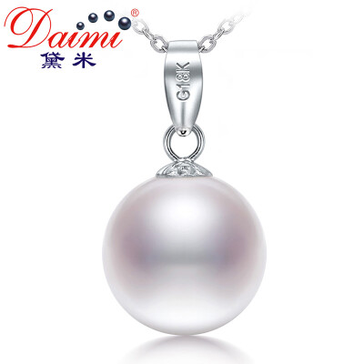 

Demi jewelry attachment is round light freshwater pearl pendant necklace 18K gold accessories 9-10mm