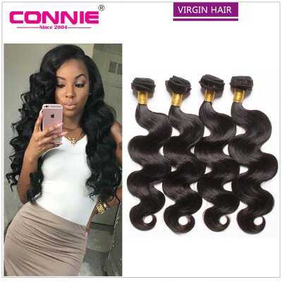 

Raw Indian Hair Body Wave 4 Bundles 5A Indian Virgin Hair Wet And Wavy Human Hair Extensions Connie Hair Weave Bundle Deals