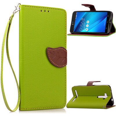 

Green Design PU Leather Flip Cover Wallet Card Holder Case for ASUS ZenFone SelfieZD551KL