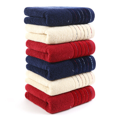 

Gold towel home textiles GA1077 cotton square satin absorbent soft face towel red blue brown mixed color 6 loaded 72 * 34cm 97g