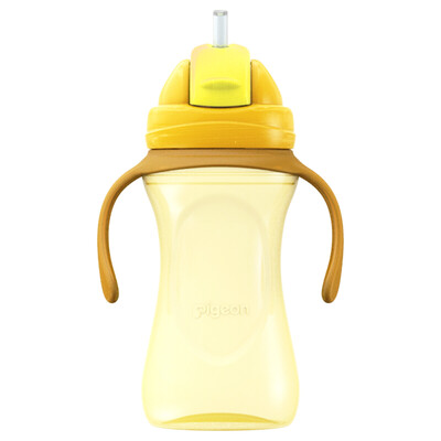 

Pigeon childrens binaural portable large-capacity baby straw cup vigorous mango yellow