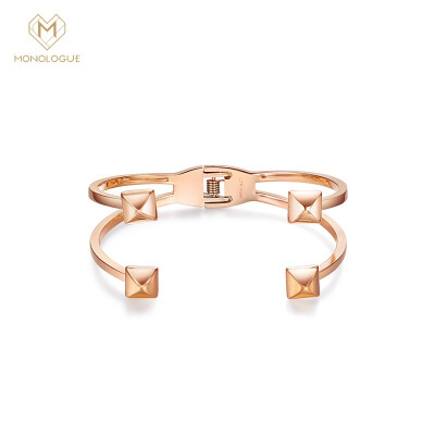 

MONOLOGUE presumptuous elastic live X-shaped rivet steel bracelet rose gold ME100 5.4cm