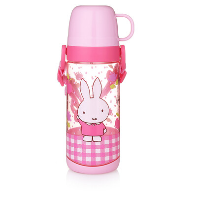 

Miffy кролик детский чайник пластиковый стакан (550 мл) большой емкости детский открытый чайник с ремешком портативный двойной использования открытый кубок MF-4253 порошок