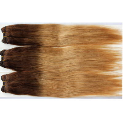 

Dark Root Ombre Hair Weave 100 Brazilian Virgin Hair Silky Straight Colored Two Tone Brown Blonde Ombre Hair Extensions