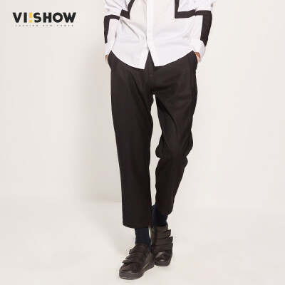 

Wei Xiu (viishow) black casual pants male long pants male solid color straight trend youth Korean version KC1308171 black