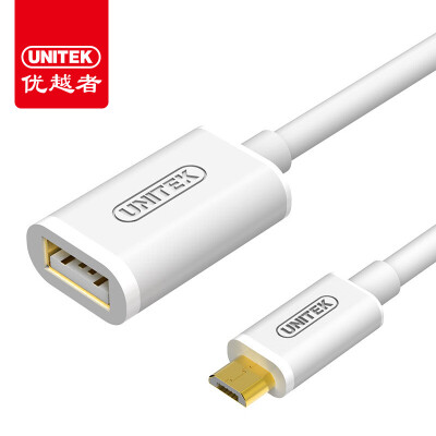 

(UNITEK) Y-C438EWH MicroUSB Общественный USB2.0 женский кабель для передачи данных OTG белый Эндрюс мобильный телефон Подключение планшетного ПК U-образный кабель для мыши