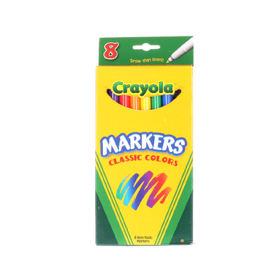 

Окрашенные детской музыкальной Crayola 8-цветная акварель фломастер тонкая голова классический цвет 58-7709