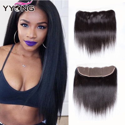 

100% Full Peruvian Virgin Hair 13X4 Lace Frontal Closure 8A Virgin Human Hair Straight Ear To Ear Lace Frontals Fast Shipping