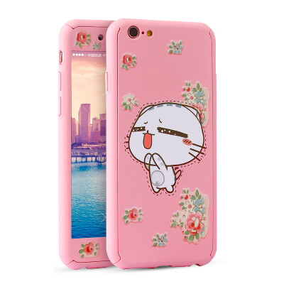 

Excellent plus iPhone7 phone shell Apple 7 phone case cartoon all-inclusive protective cover anti-wrestling phone sets shaking cat