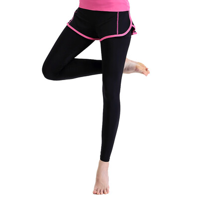 

Carring (clothin) женские спортивные брюки поддельные два куска штанов йоги стрейч узкие брюки работает фитнес брюки CP13503 розовый красный код M