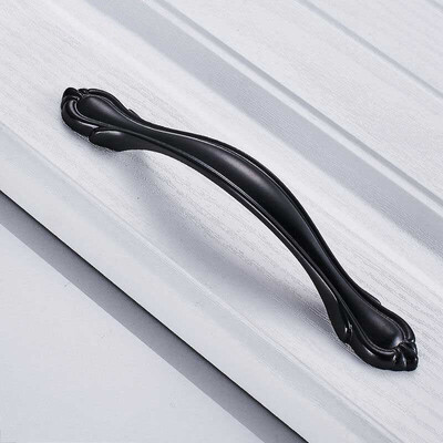 

Cabe Cobbe European wardrobe door drawer cabinet door handle LS71 black 96-hole single