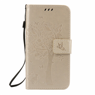 

Gold Tree Design PU Leather Flip Cover Wallet Card Holder Case for LENOVO ZUK Z2