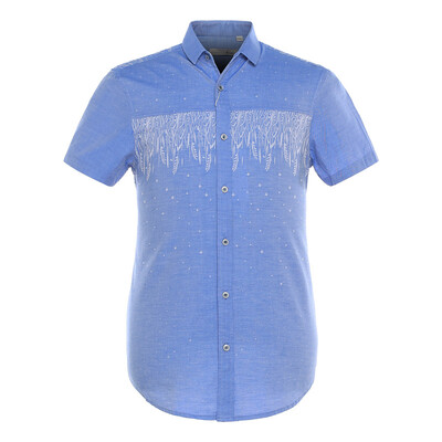 

Aston Summer Shirt Comfortable Business Casual Breathable Collar Men's Short Sleeve Shirt Blue 180 / XL A2170004