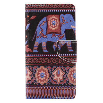 

Brown elephant Design PU Leather Flip Cover Wallet Card Holder Case for HUAWEI P9 MINI