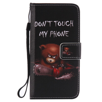 

Black Bear Design PU Leather Flip Cover Wallet Card Holder Case for LG K7