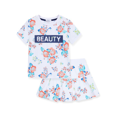 

Balabarra BALABALA female middle boy short sleeve suit summer big boy children's clothing two-piece women 28192160151 white blue color 120