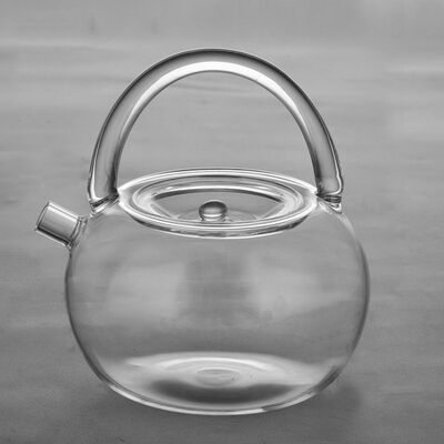 

Handmade Loop Handle Heat-Resistant Clear Glass Tea Kettle Teapot 800ml 27oz
