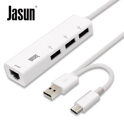 

JAVA (USB) USB3.1 Тип-C / USB до 100 гигабитной сетевой карты Три USB-концентратора концентратора Ноутбук Hub type-c + usb двух-в-одном повороте rj45 JS-055