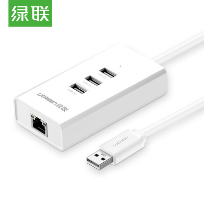 

Зеленый Альянс (UGREEN) USB-кабель Fast Ethernet USB-кабель для интерфейса RJ45 USB Splitter 2.0 Конвертер сетевой карты Apple Mac с концентратором 20259