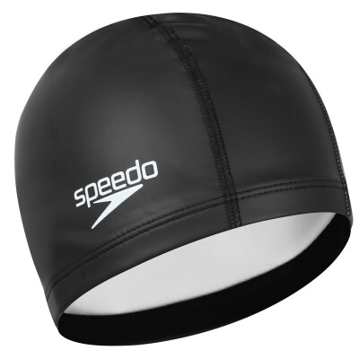 

Speedo Speedo swimming cap PU material outside the rubber cloth soft&comfortable long hair waterproof ear protection fashionable color swimming cap 872064-0001 black