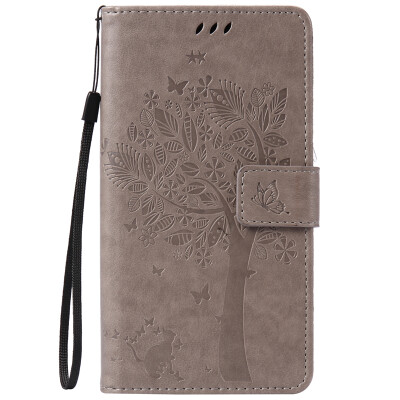 

Gray Tree Design PU Leather Flip Cover Wallet Card Holder Case for SONY Z5 PLUS