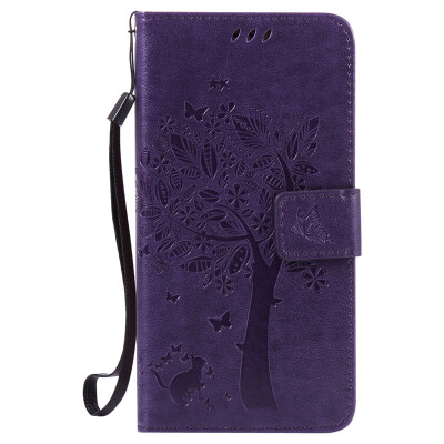 

Purple Tree Design PU кожа флип крышку кошелек карты держатель чехол для SAMSUNG J510 J52016