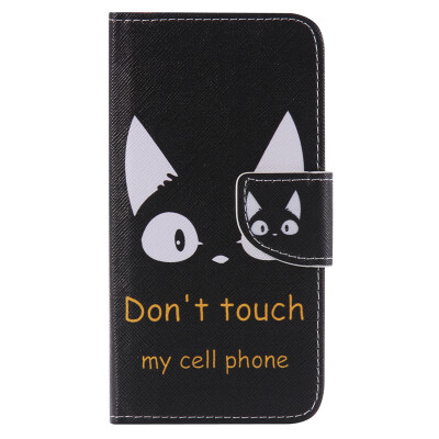 

Cat Ears Design PU Leather Flip Cover Wallet Card Holder Case for LG K7