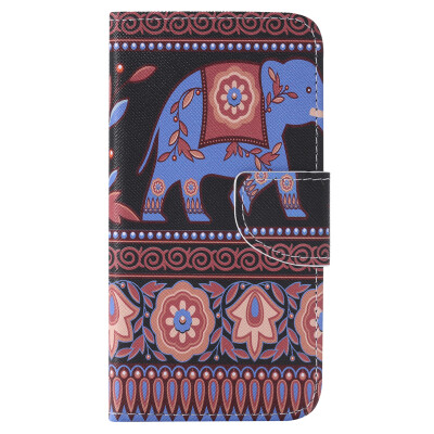 

Brown elephant Design PU Leather Flip Cover Wallet Card Holder Case for SAMSUNG J510 J52016